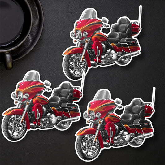 Harley Electra Glide CVO Ultra Classic FLHTCUSE 2012-13 Inspired Stickers - Set of 3 Motorcycle Decals for Bikers