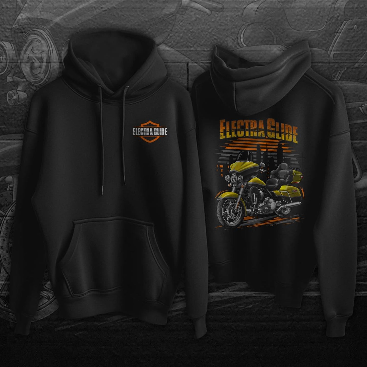 Harley Electra Glide CVO Ultra Classic FLHTCUSE 2012-13 Inspired Hoodie - Motorcycle Sweatshirt for Biker