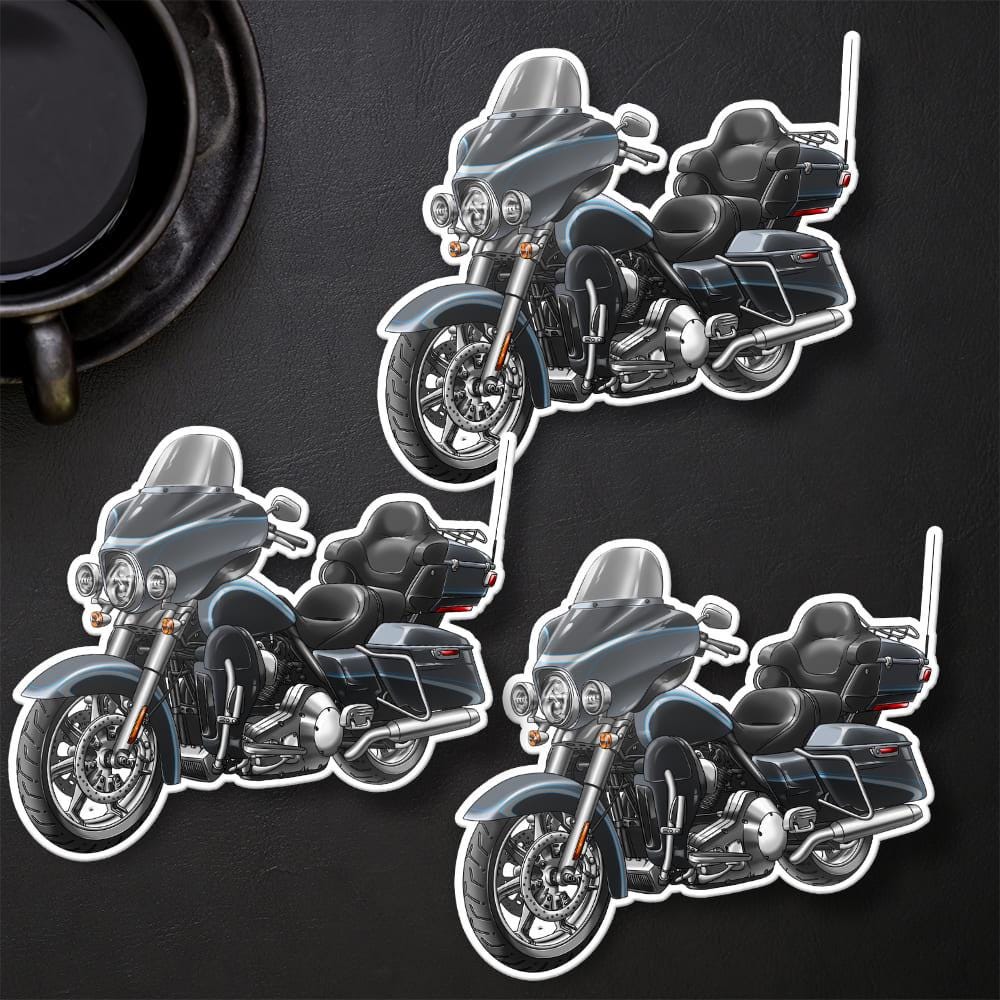 Harley Electra Glide CVO Ultra Classic FLHTCUSE 2012-13 Inspired Stickers - Set of 3 Motorcycle Decals for Bikers