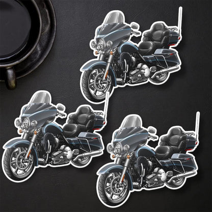 Harley Electra Glide CVO Ultra Classic FLHTCUSE 2012-13 Inspired Stickers - Set of 3 Motorcycle Decals for Bikers