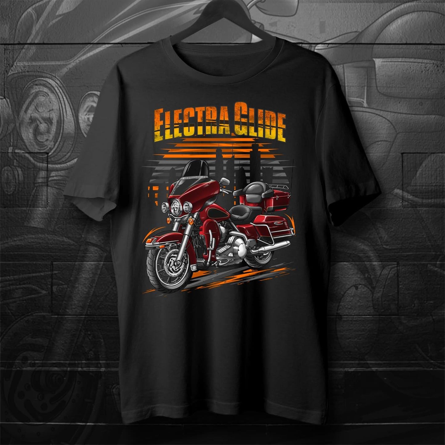 Harley Electra Glide Classic FLHTC & FLHTCI 2005-06 Inspired T-Shirt - Motorcycle Tee Shirt for Biker