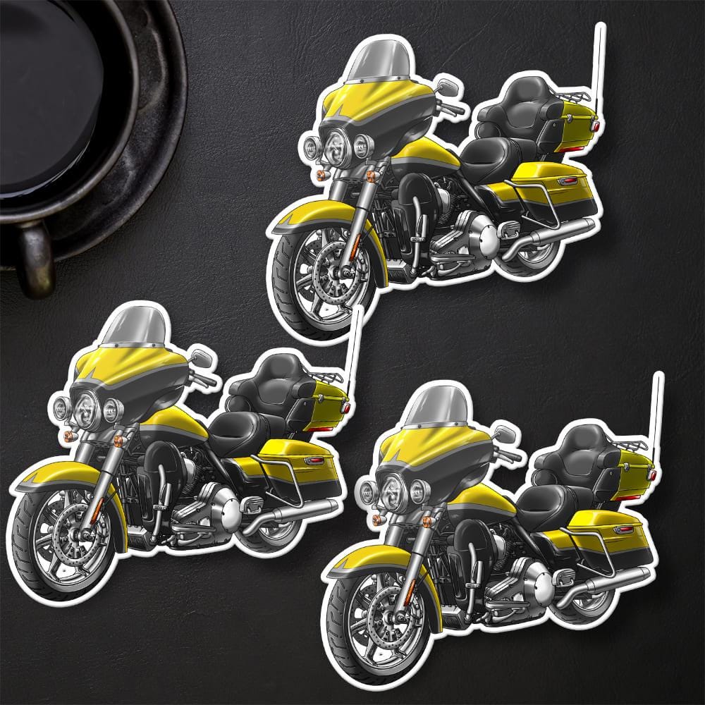 Harley Electra Glide CVO Ultra Classic FLHTCUSE 2012-13 Inspired Stickers - Set of 3 Motorcycle Decals for Bikers