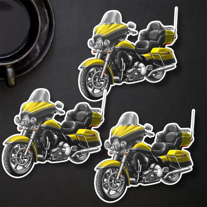 Harley Electra Glide CVO Ultra Classic FLHTCUSE 2012-13 Inspired Stickers - Set of 3 Motorcycle Decals for Bikers