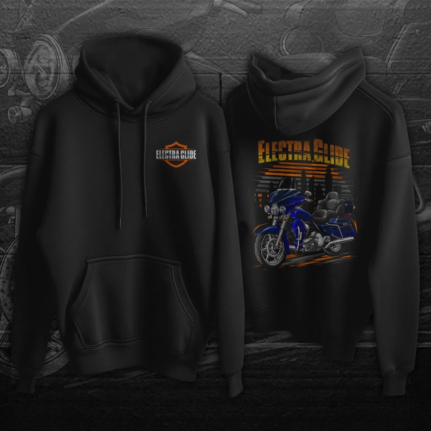 Harley Electra Glide CVO Ultra Classic FLHTCUSE 2009-11 Inspired Hoodie - Motorcycle Sweatshirt for Biker