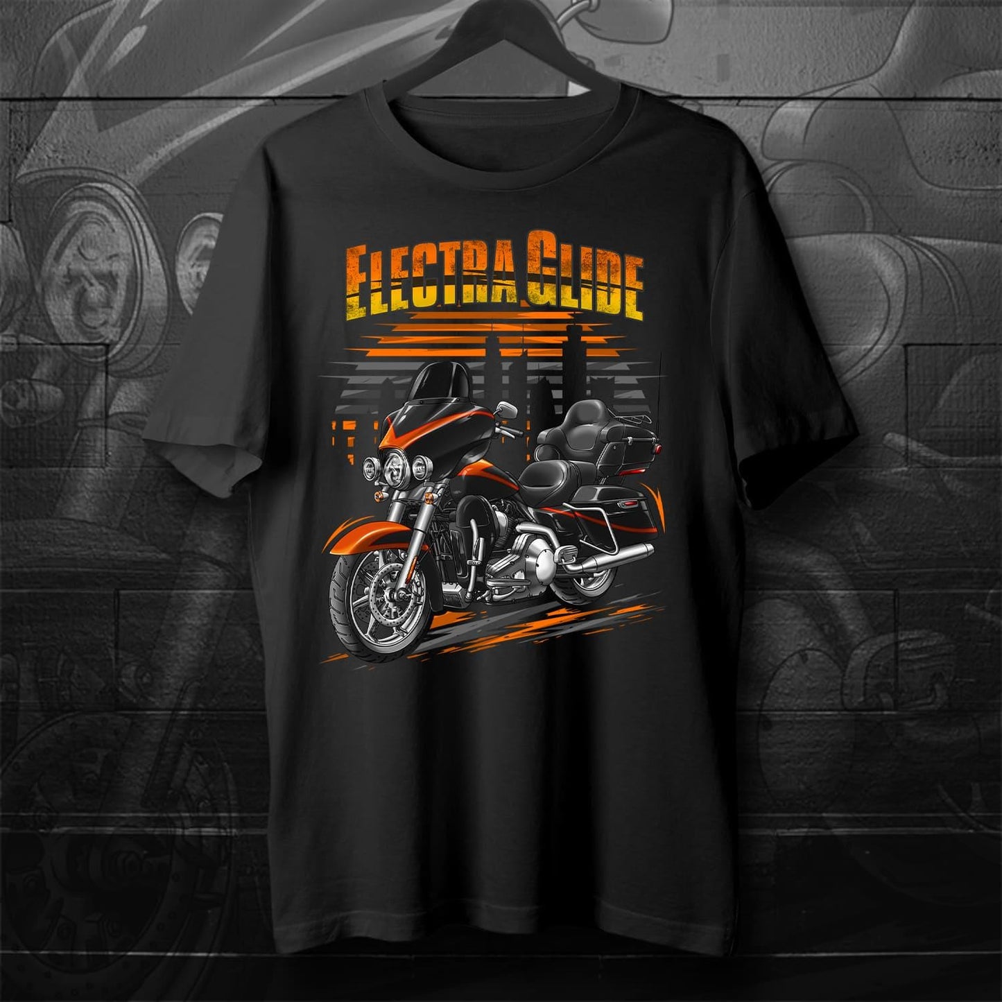 Harley Electra Glide CVO Ultra Classic FLHTCUSE 2006-08 Inspired T-Shirt - Motorcycle Tee Shirt for Biker