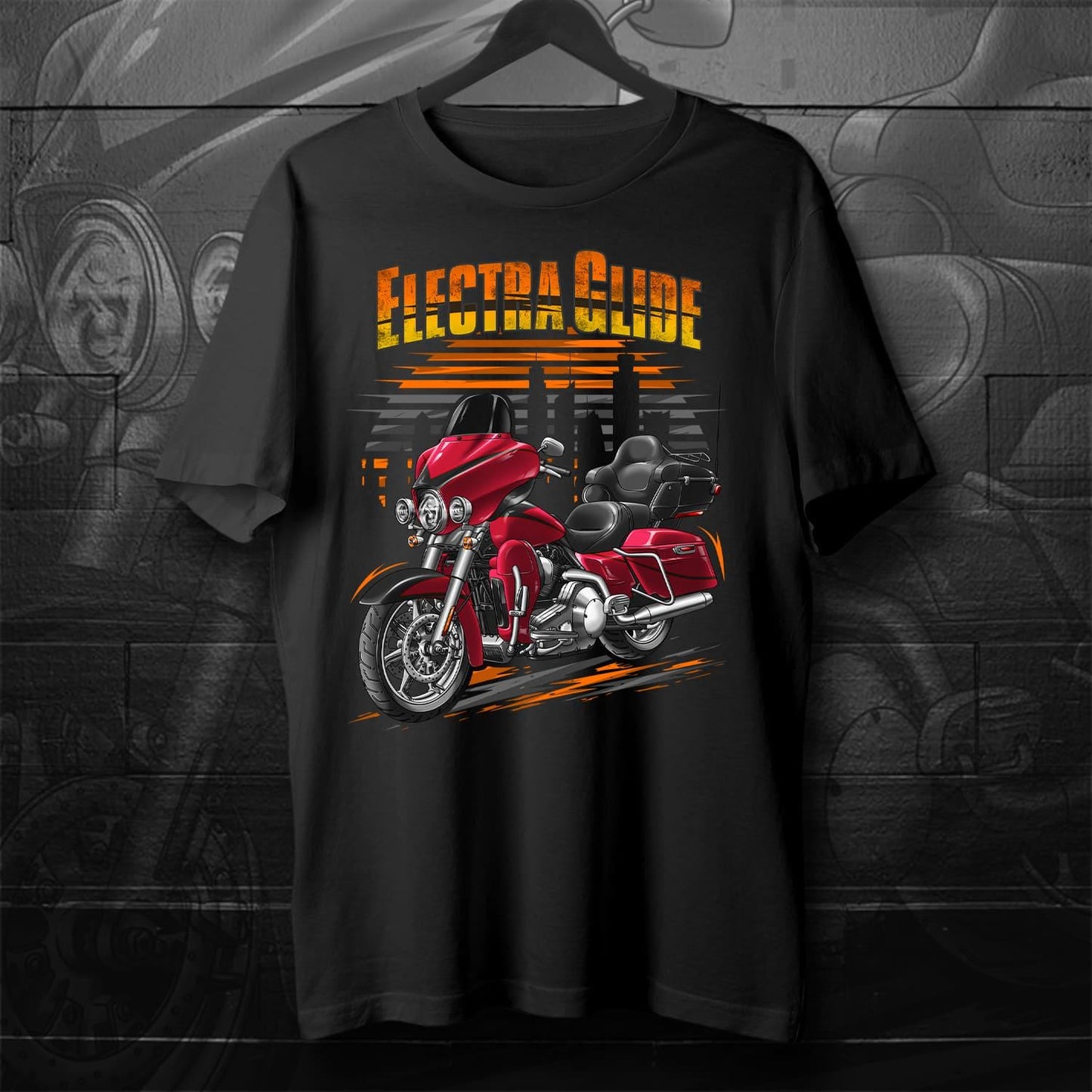 Harley Electra Glide CVO Ultra Classic FLHTCUSE 2006-08 Inspired T-Shirt - Motorcycle Tee Shirt for Biker