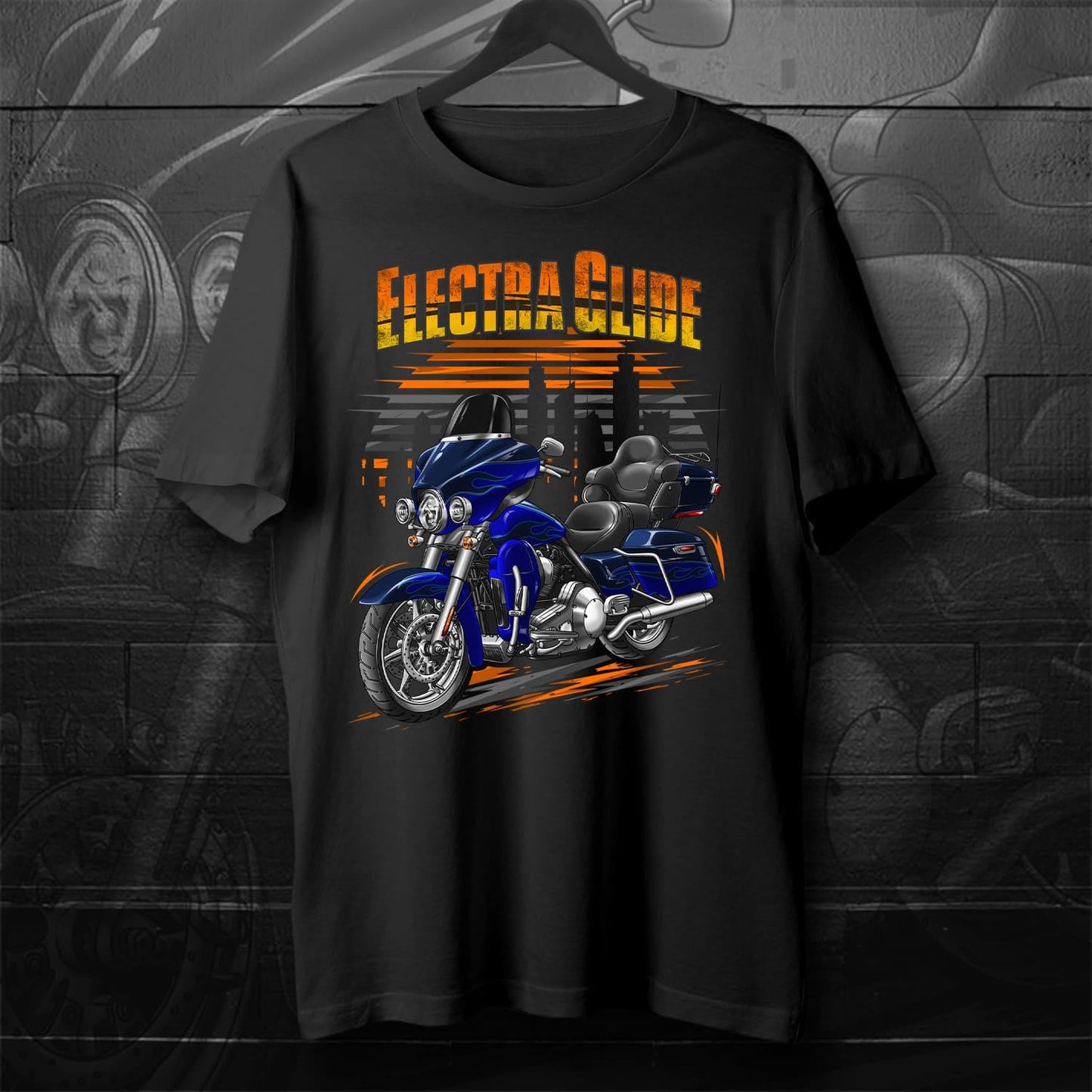 Harley Electra Glide CVO Ultra Classic FLHTCUSE 2009-11 Inspired T-Shirt - Motorcycle Tee Shirt for Biker