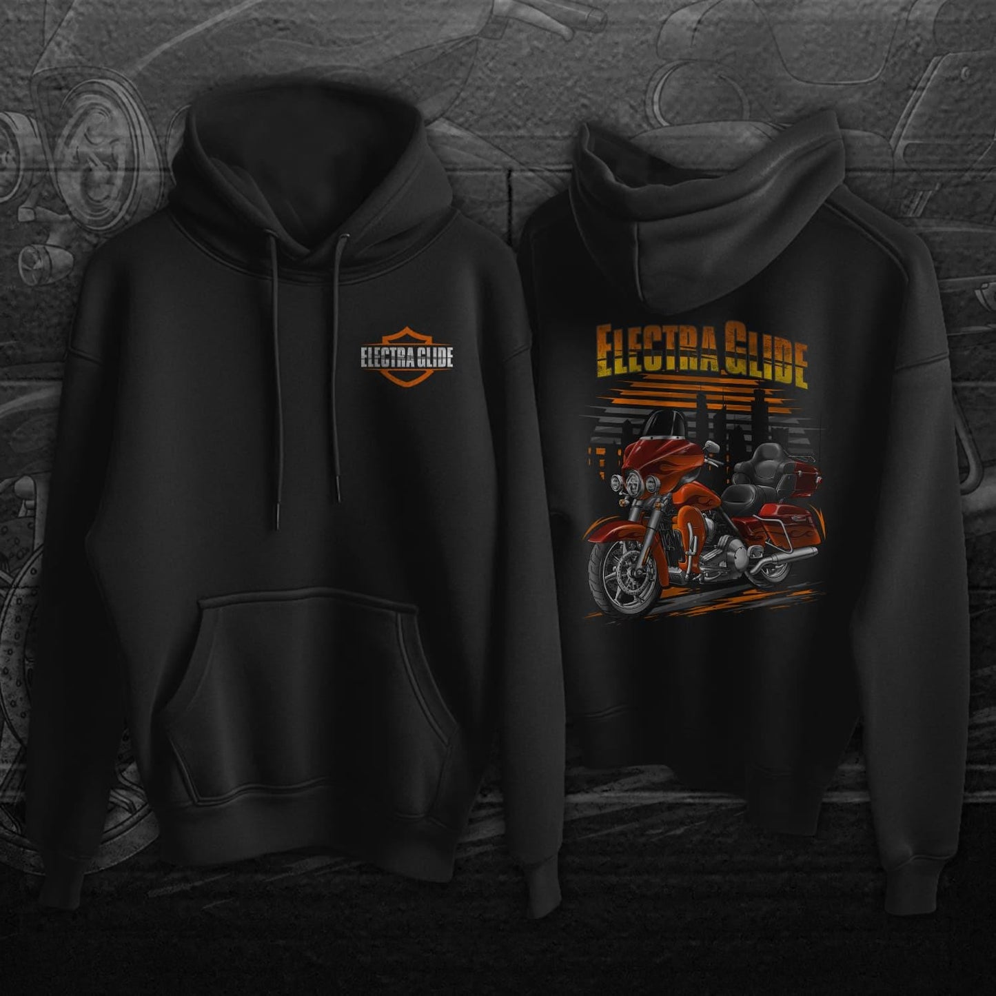 Harley Electra Glide CVO Ultra Classic FLHTCUSE 2009-11 Inspired Hoodie - Motorcycle Sweatshirt for Biker