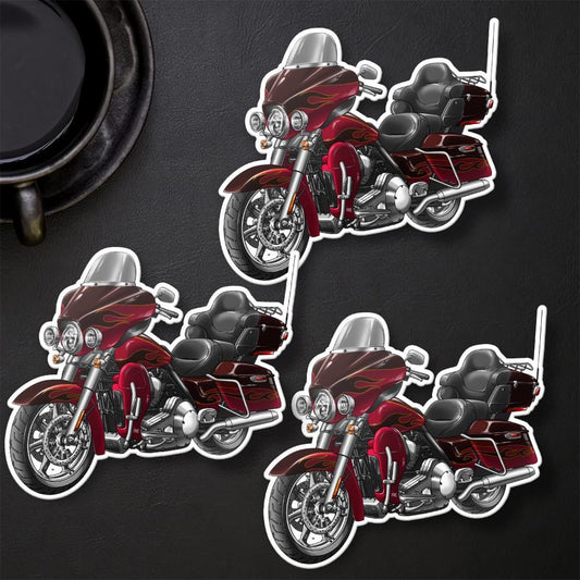 Harley Electra Glide CVO Ultra Classic FLHTCUSE 2009-11 Inspired Stickers - Set of 3 Motorcycle Decals for Bikers