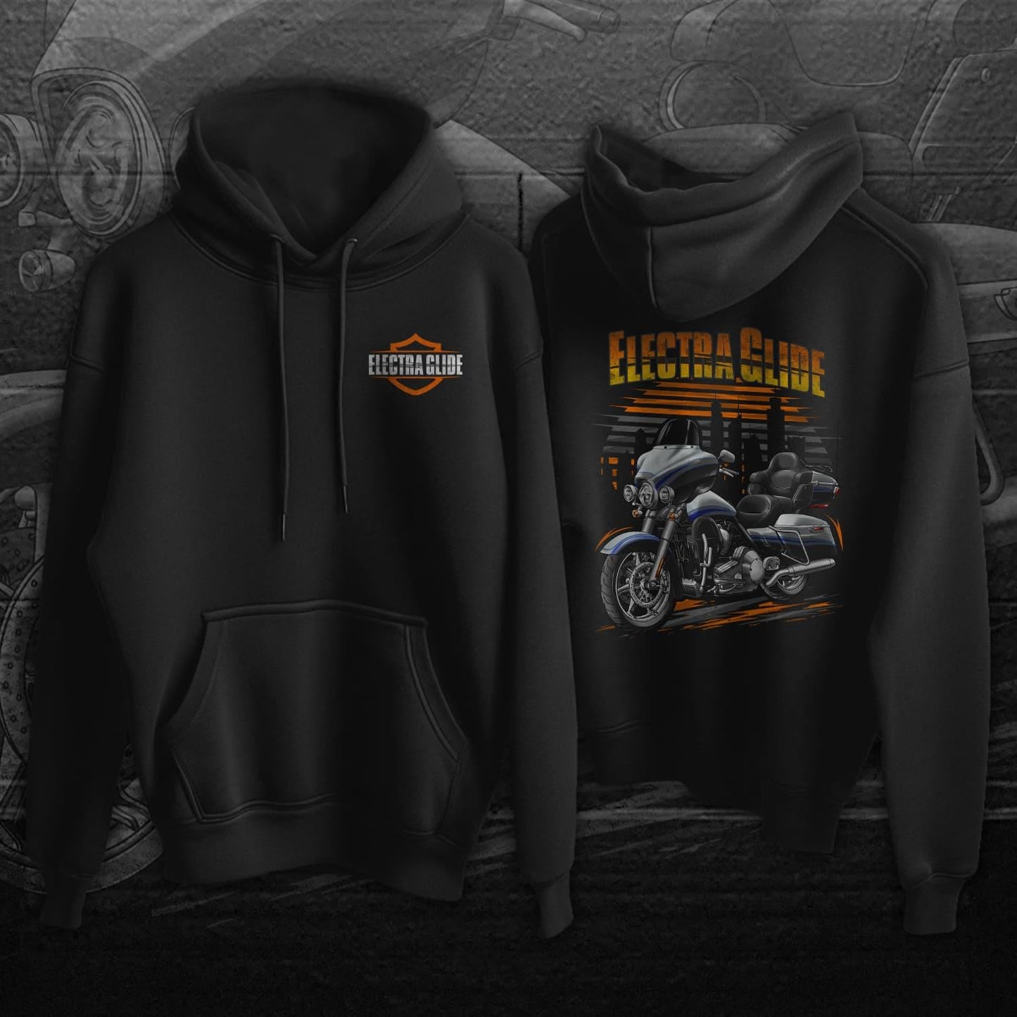 Harley Electra Glide CVO Ultra Classic FLHTCUSE 2009-11 Inspired Hoodie - Motorcycle Sweatshirt for Biker