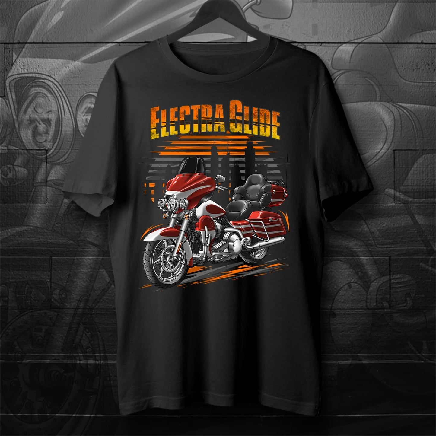 Harley Electra Glide CVO Ultra Classic FLHTCUSE 2006-08 Inspired T-Shirt - Motorcycle Tee Shirt for Biker