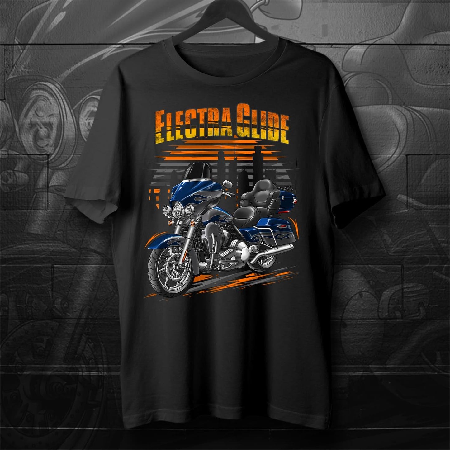 Harley Electra Glide CVO Ultra Classic FLHTCUSE 2009-11 Inspired T-Shirt - Motorcycle Tee Shirt for Biker