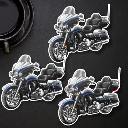 Harley Electra Glide CVO Ultra Classic FLHTCUSE 2009-11 Inspired Stickers - Set of 3 Motorcycle Decals for Bikers