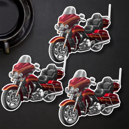 Harley Electra Glide CVO Ultra Classic FLHTCUSE 2009-11 Inspired Stickers - Set of 3 Motorcycle Decals for Bikers