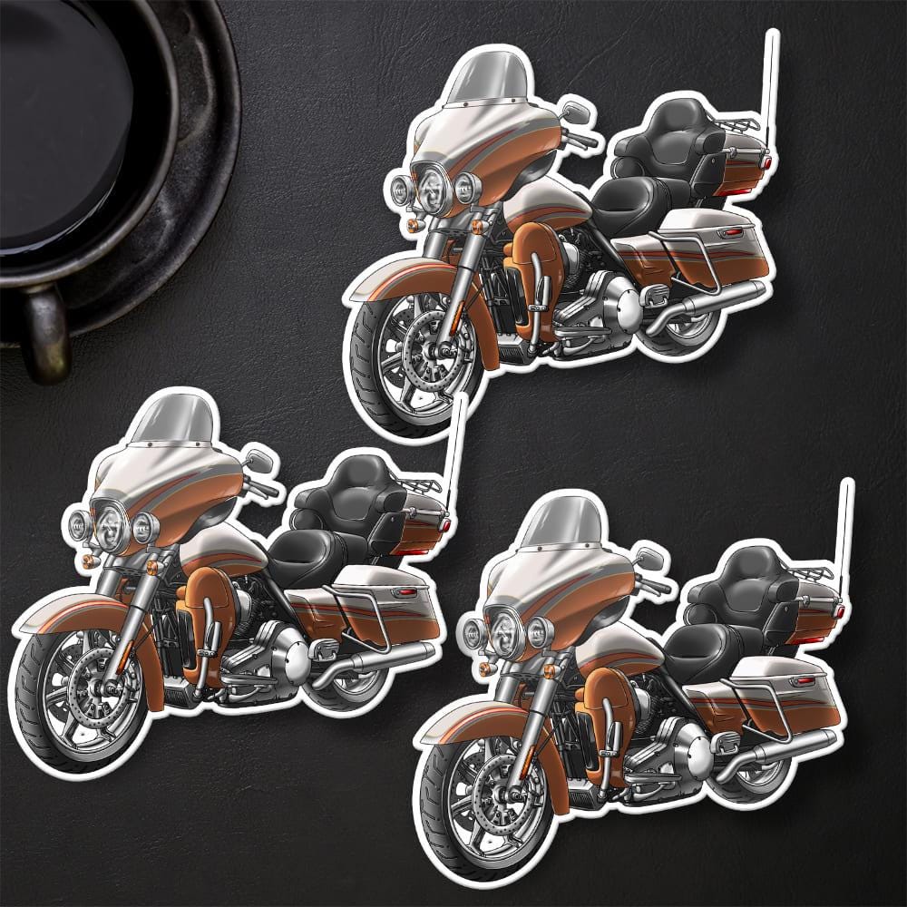 Harley Electra Glide CVO Ultra Classic FLHTCUSE 2009-11 Inspired Stickers - Set of 3 Motorcycle Decals for Bikers