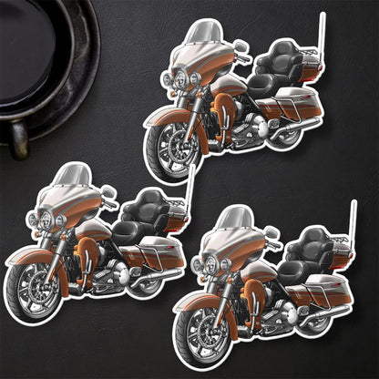 Harley Electra Glide CVO Ultra Classic FLHTCUSE 2009-11 Inspired Stickers - Set of 3 Motorcycle Decals for Bikers