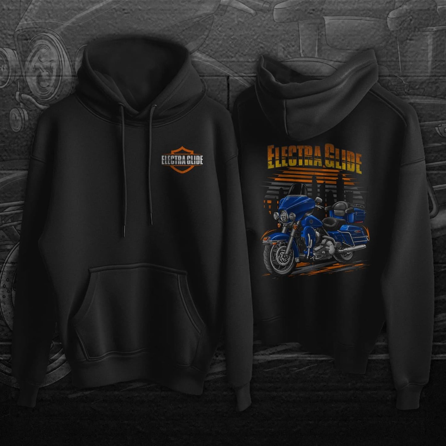 Harley Electra Glide Classic FLHTC & FLHTCI 2005-06 Inspired Hoodie - Motorcycle Sweatshirt for Biker