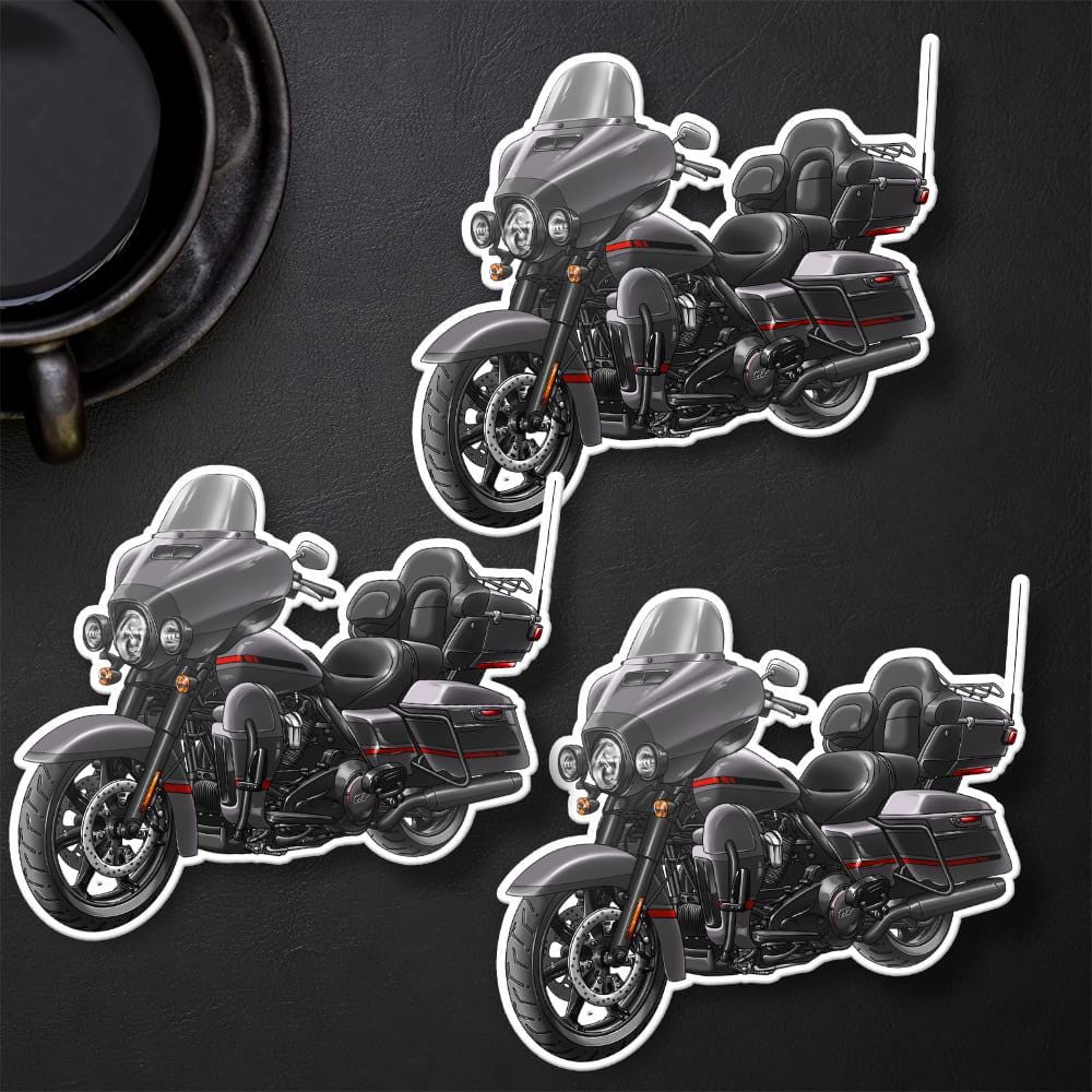 Harley Electra Glide CVO Limited FLHTKSE 2019-21 Inspired Stickers - Set of 3 Motorcycle Decals for Bikers