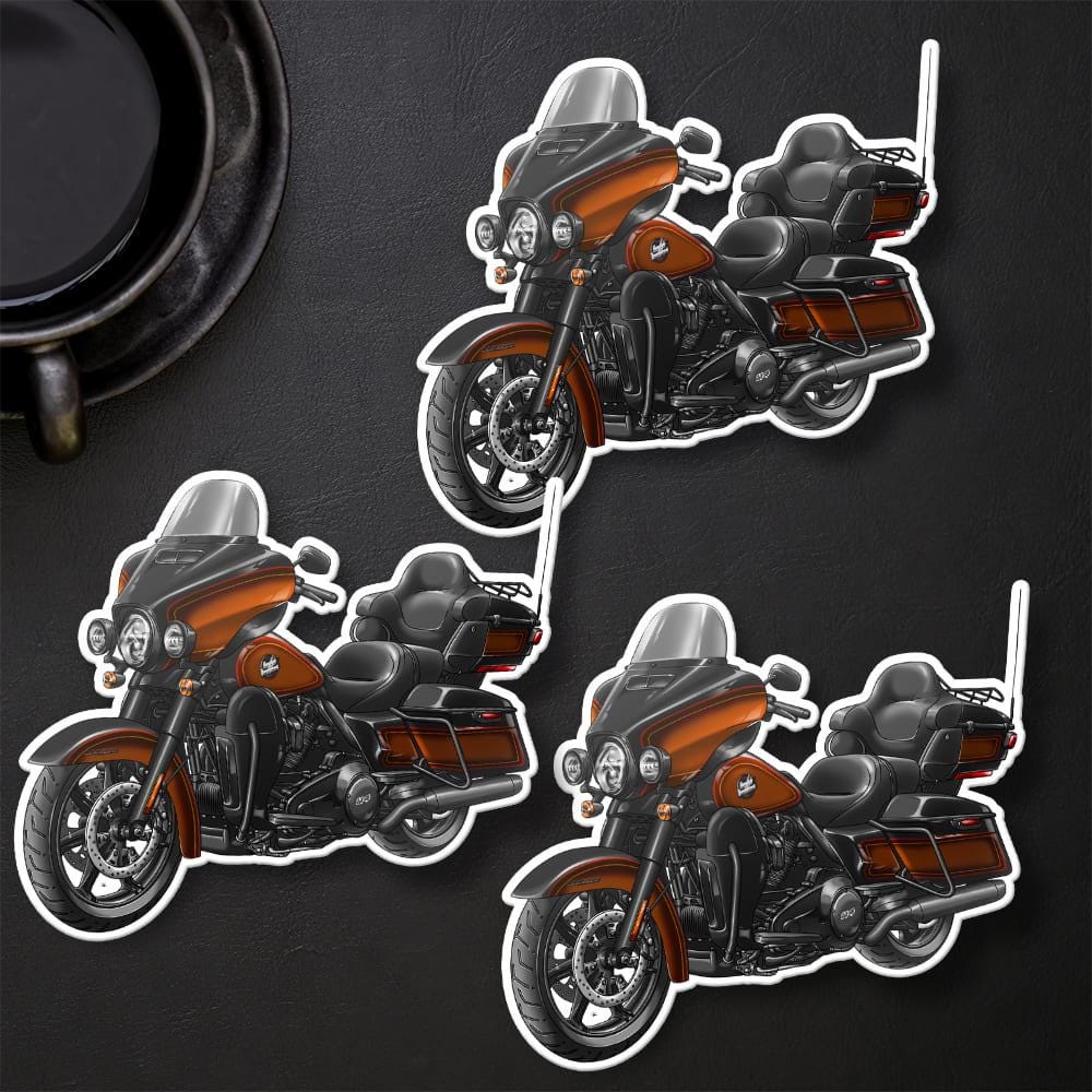 Harley Ultra Limited FLHTK 2024 Stickers - Set of 3 Motorcycle Decals for Bikers