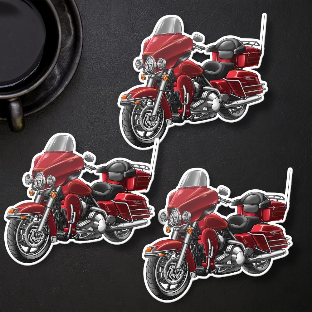 Harley Electra Glide Classic FLHTC & FLHTCI 2004 Inspired Stickers - Set of 3 Motorcycle Decals for Bikers