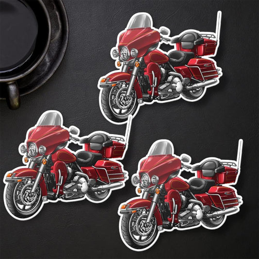 Harley Electra Glide Classic FLHTC & FLHTCI 2004 Inspired Stickers - Set of 3 Motorcycle Decals for Bikers