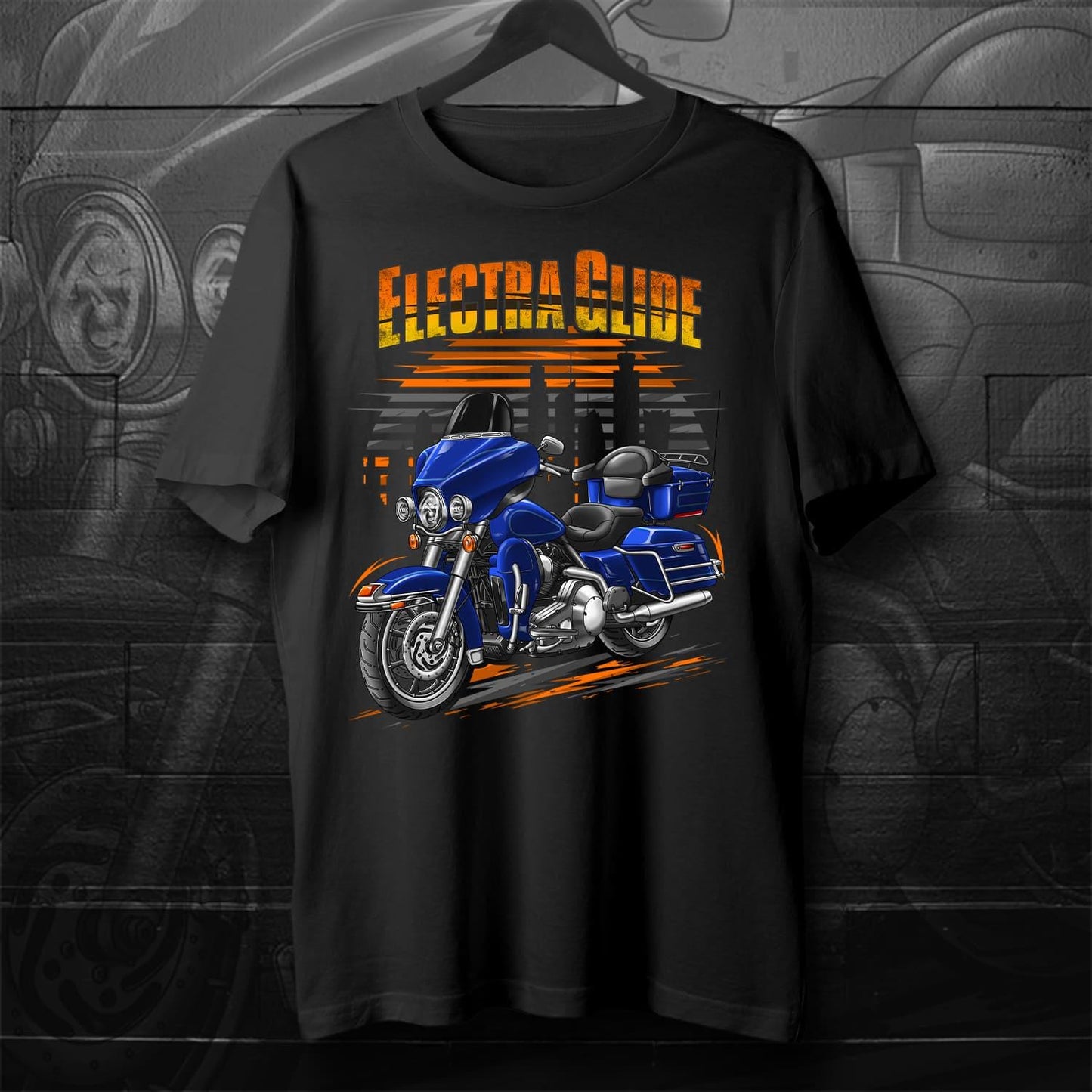 Harley Electra Glide Classic FLHTC & FLHTCI 2004 Inspired T-Shirt - Motorcycle Tee Shirt for Biker