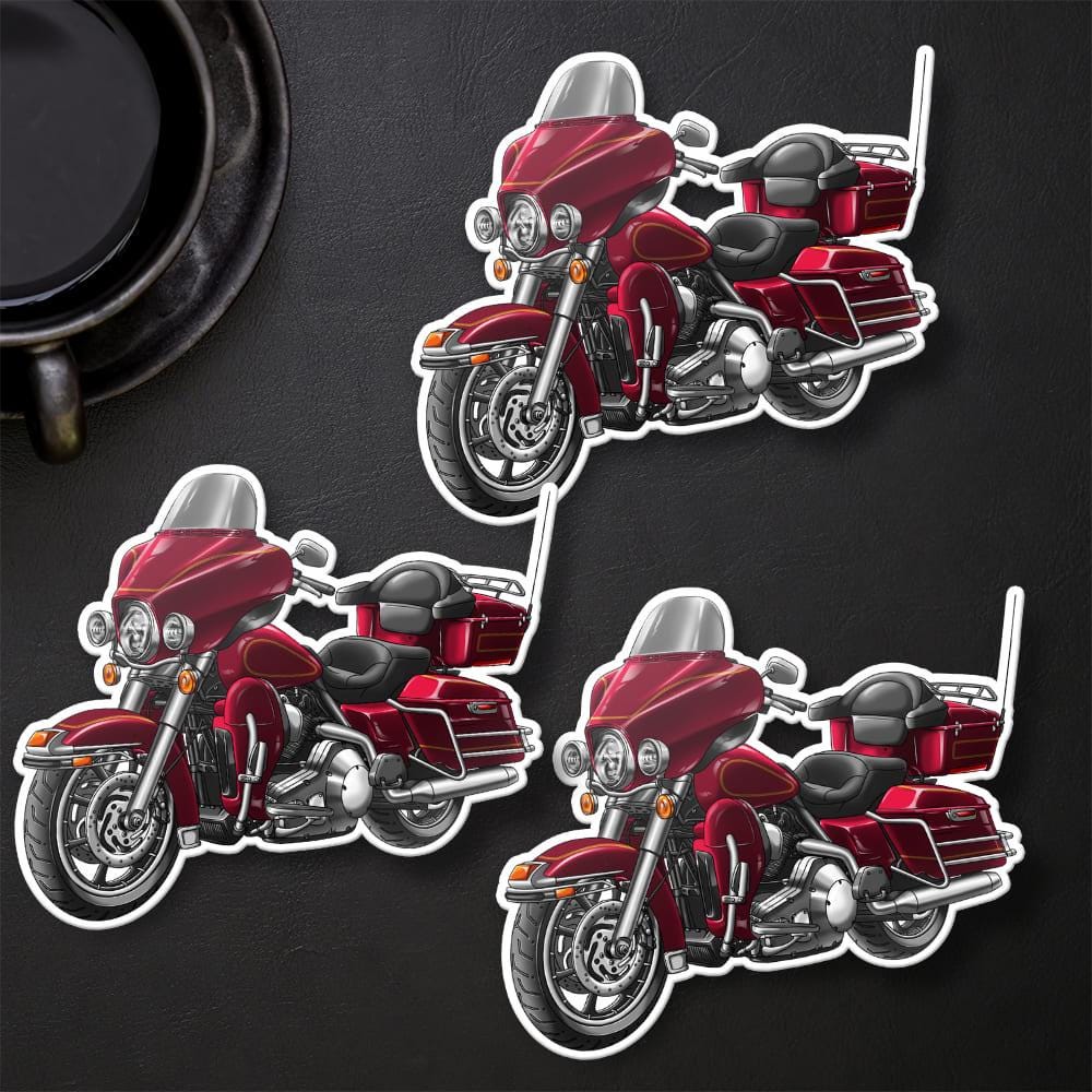 Harley Electra Glide Classic FLHTC & FLHTCI 2004 Inspired Stickers - Set of 3 Motorcycle Decals for Bikers