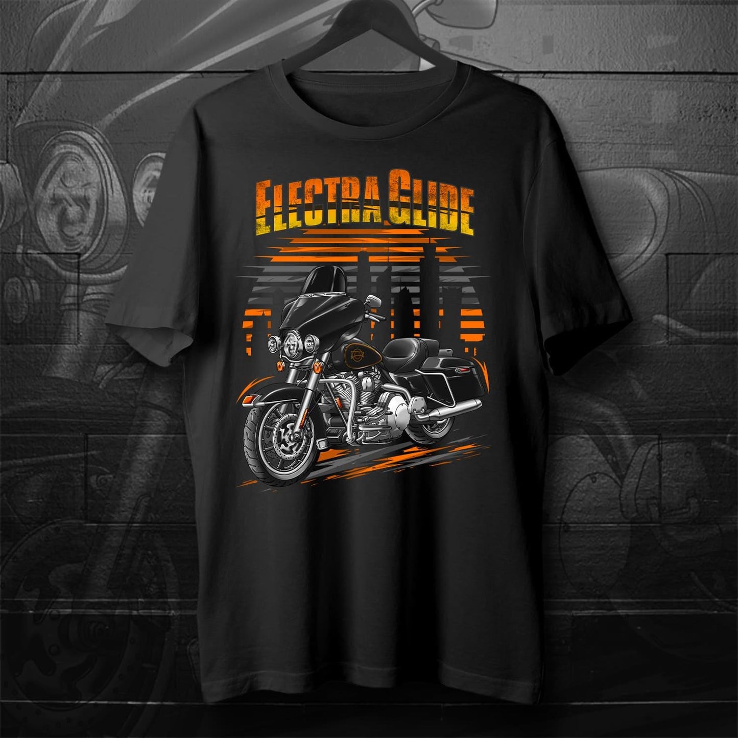 Harley Electra Glide Standard FLHT & FLHTI 1996-2009 Inspired T-Shirt - Motorcycle Tee Shirt for Biker