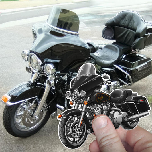 Harley Electra Glide Standard FLHT & FLHTI 1996-2009 Inspired Stickers - Set of 3 Motorcycle Decals for Bikers