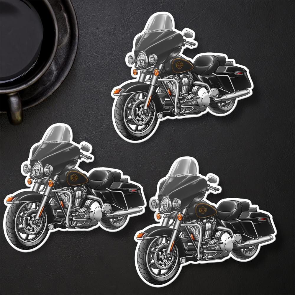Harley Electra Glide Standard FLHT & FLHTI 1996-2009 Inspired Stickers - Set of 3 Motorcycle Decals for Bikers