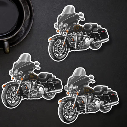 Harley Electra Glide Standard FLHT & FLHTI 1996-2009 Inspired Stickers - Set of 3 Motorcycle Decals for Bikers