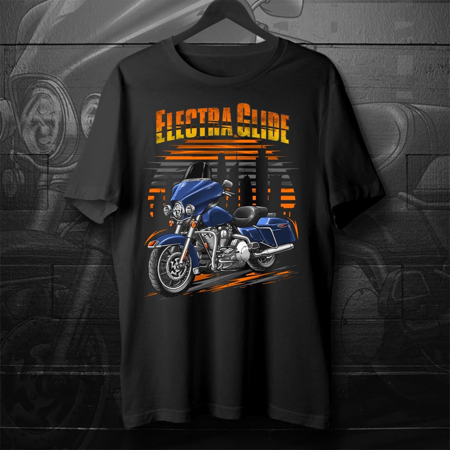 Harley Electra Glide Standard FLHT & FLHTI 1996-2009 Inspired T-Shirt - Motorcycle Tee Shirt for Biker