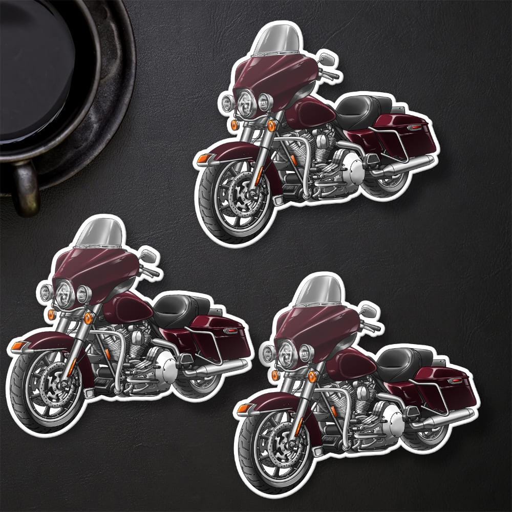 Harley Electra Glide Standard FLHT & FLHTI 1996-2009 Inspired Stickers - Set of 3 Motorcycle Decals for Bikers