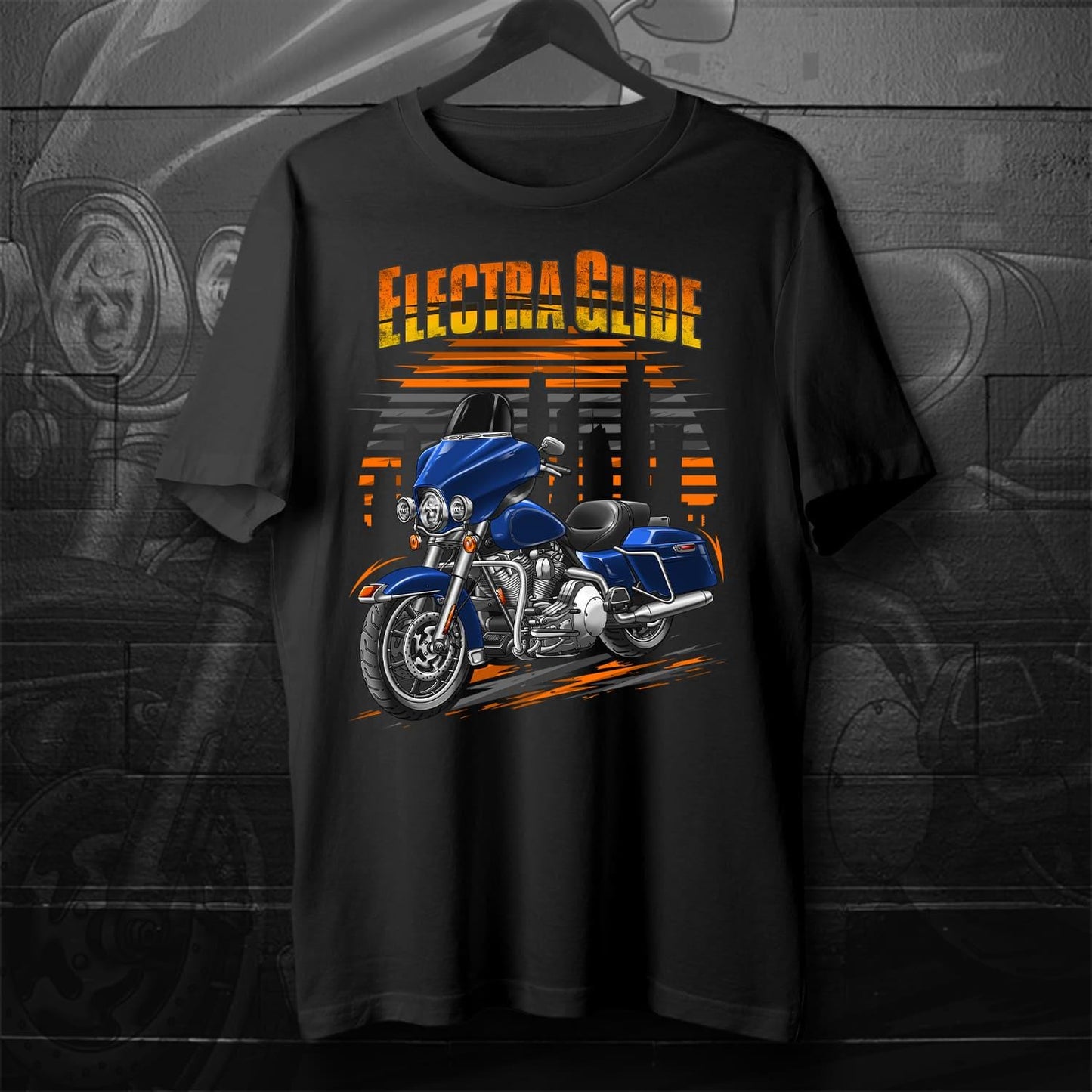 Harley Electra Glide Standard FLHT & FLHTI 1996-2009 Inspired T-Shirt - Motorcycle Tee Shirt for Biker