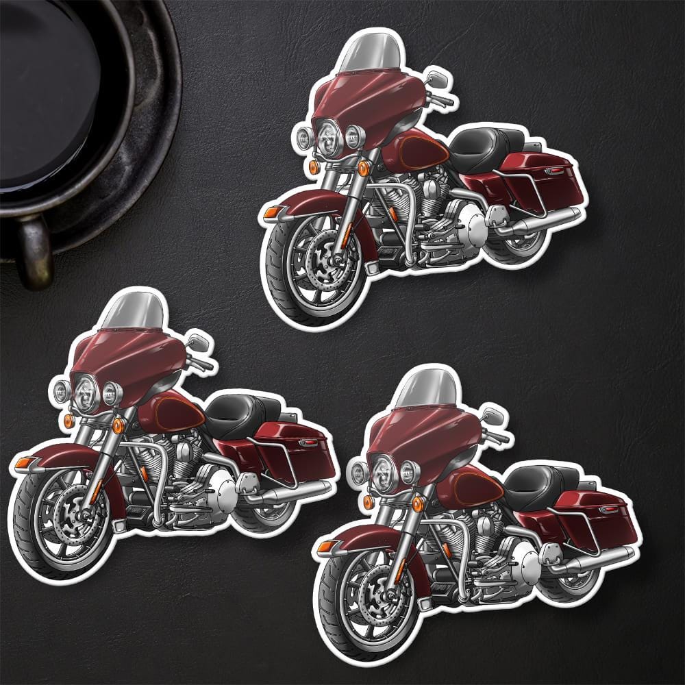 Harley Electra Glide Standard FLHT & FLHTI 1996-2009 Inspired Stickers - Set of 3 Motorcycle Decals for Bikers