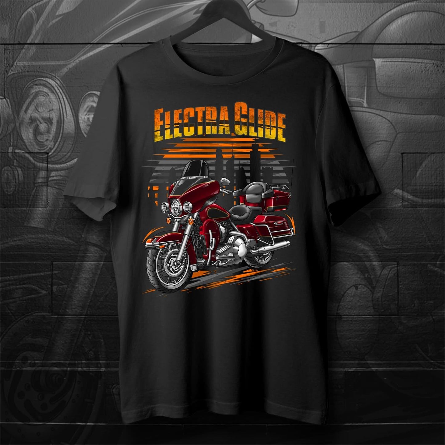 Harley Electra Glide Classic FLHTC & FLHTCI 1980-2000 Inspired T-Shirt - Motorcycle Tee Shirt for Biker