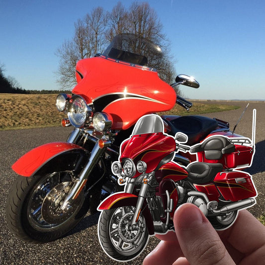 Harley Electra Glide CVO FLHTCSE 2004-05 Stickers - Set of 3 Motorcycle Decals for Bikers