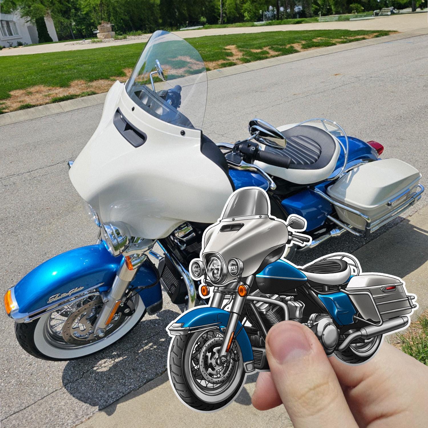 Harley Electra Glide Revival FLH 2021 Stickers - Set of 3 Motorcycle Decals for Bikers