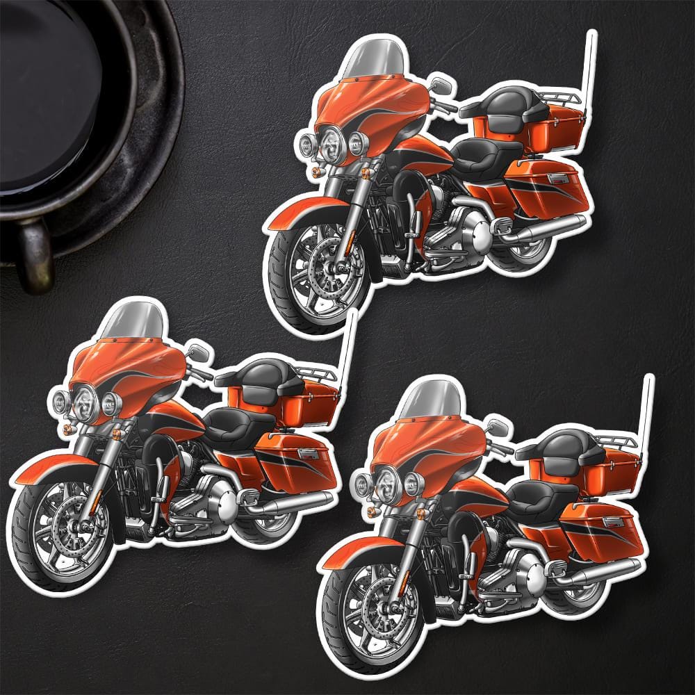 Harley Electra Glide CVO FLHTCSE 2004-05 Stickers - Set of 3 Motorcycle Decals for Bikers