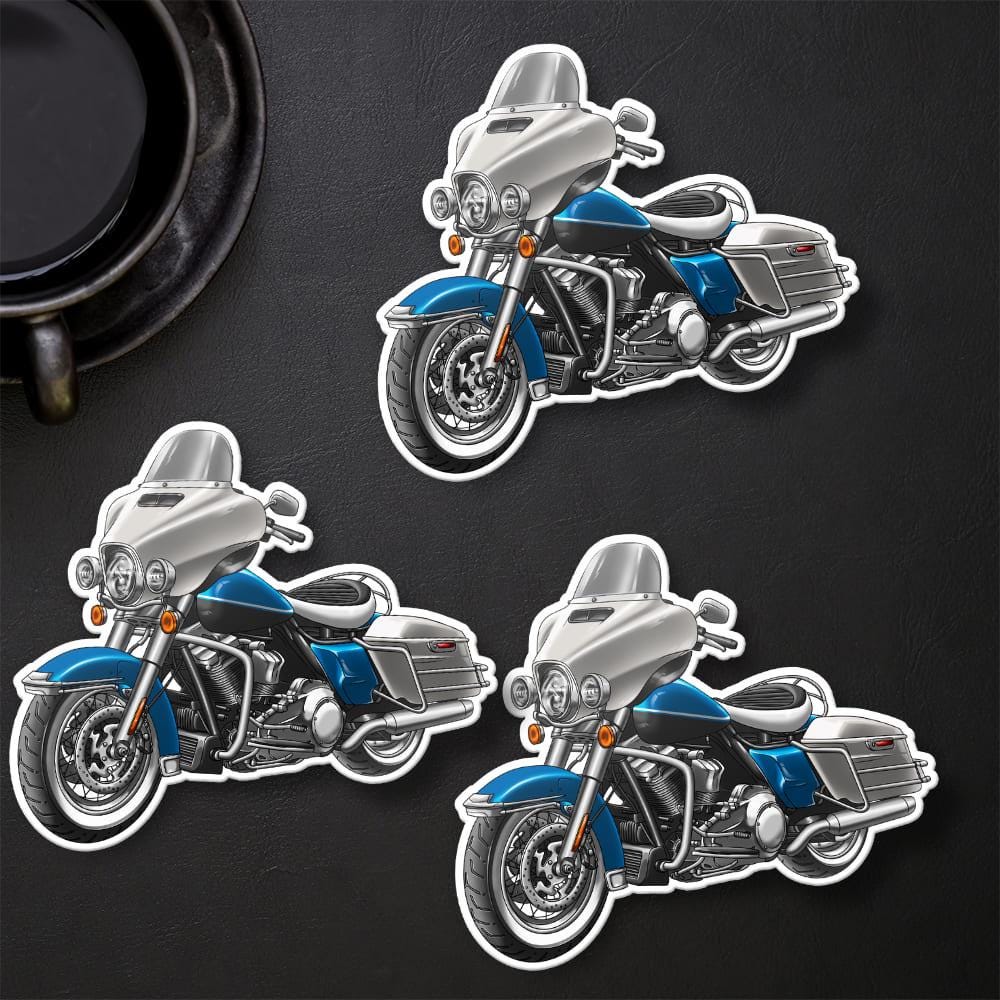 Harley Electra Glide Revival FLH 2021 Stickers - Set of 3 Motorcycle Decals for Bikers