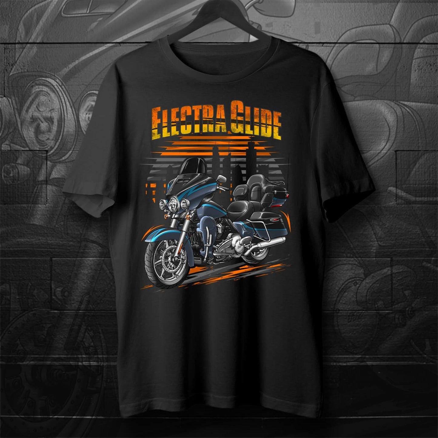 Harley Electra Glide CVO Limited FLHTKSE 2014-18 Inspired T-Shirt - Motorcycle Tee Shirt for Biker