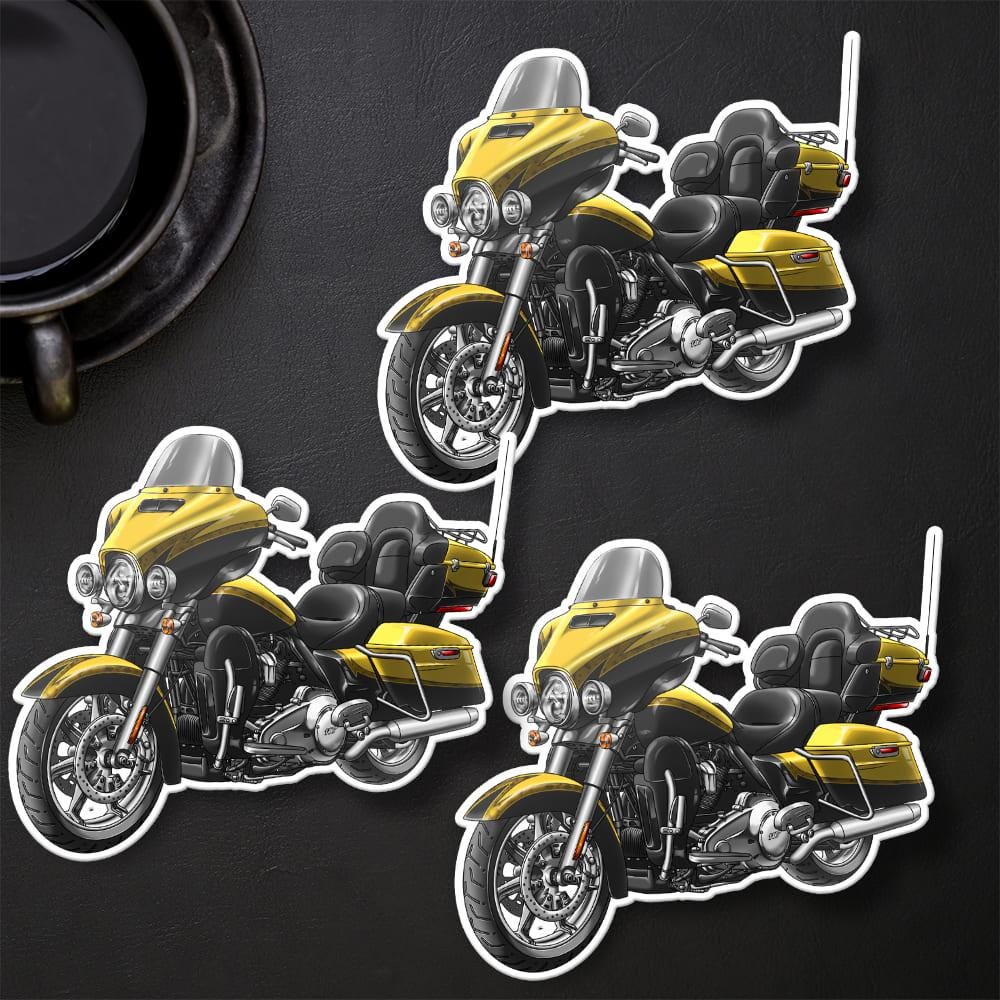 Harley Electra Glide CVO Limited FLHTKSE 2014-18 Inspired Stickers - Set of 3 Motorcycle Decals for Bikers