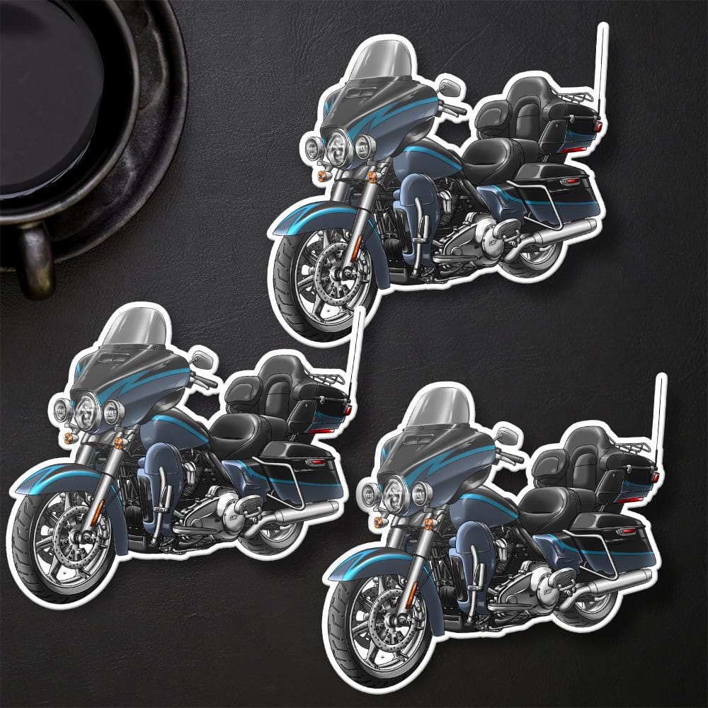 Harley Electra Glide CVO Limited FLHTKSE 2014-18 Inspired Stickers - Set of 3 Motorcycle Decals for Bikers