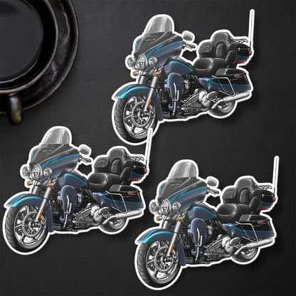 Harley Electra Glide CVO Limited FLHTKSE 2014-18 Inspired Stickers - Set of 3 Motorcycle Decals for Bikers
