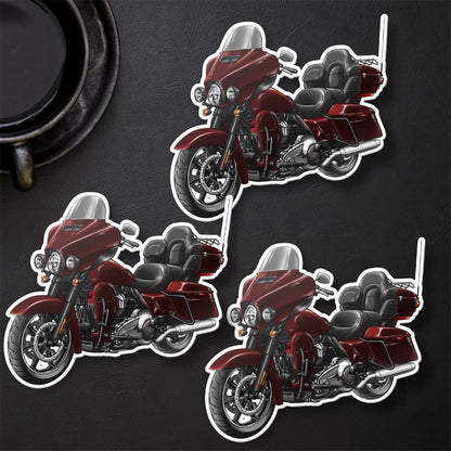 Harley Electra Glide CVO Limited FLHTKSE 2014-18 Inspired Stickers - Set of 3 Motorcycle Decals for Bikers