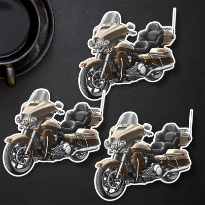 Harley Ultra Limited FLHTK 2014 Stickers - Set of 3 Motorcycle Decals for Bikers