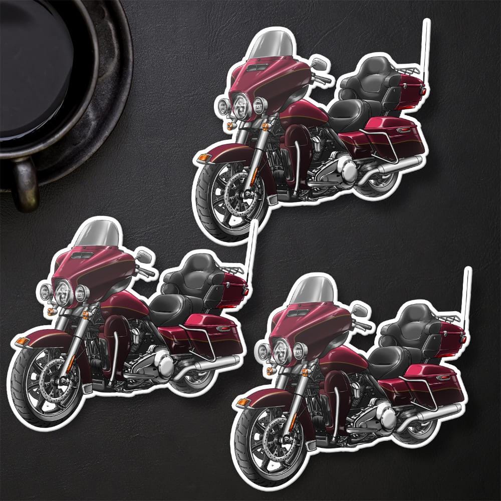 Harley Ultra Limited FLHTK 2014 Stickers - Set of 3 Motorcycle Decals for Bikers
