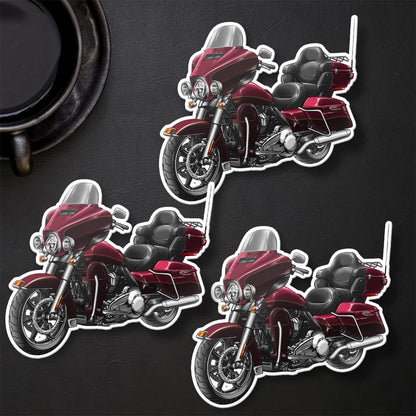 Harley Ultra Limited FLHTK 2014 Stickers - Set of 3 Motorcycle Decals for Bikers