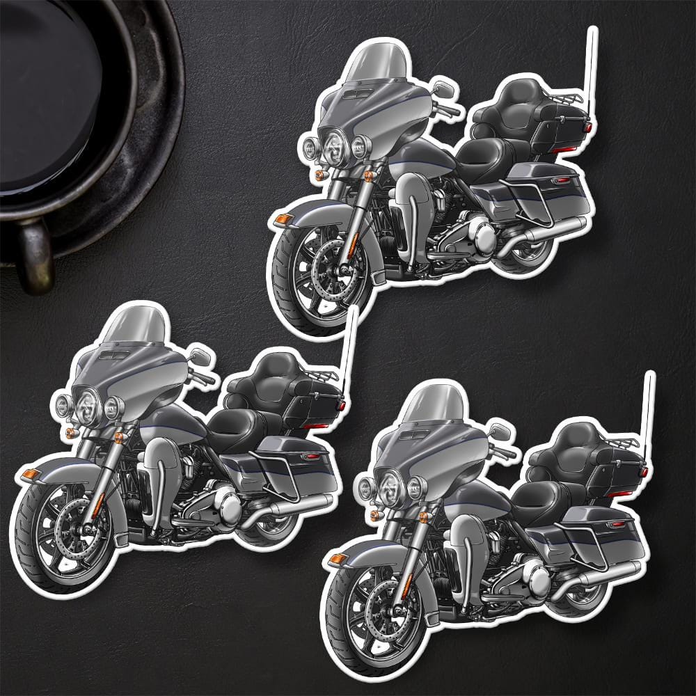 Harley Ultra Limited FLHTK 2014 Stickers - Set of 3 Motorcycle Decals for Bikers
