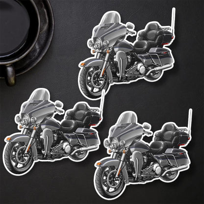 Harley Ultra Limited FLHTK 2014 Stickers - Set of 3 Motorcycle Decals for Bikers